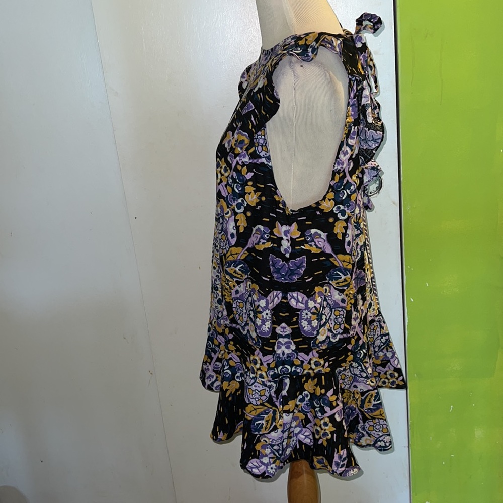 Free People Summer in Tulum Medium blue floral top - Picture 2 of 15